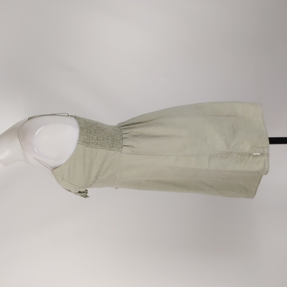 Piping Hot Women's Dress Size 10 Green A-Line Adjustable Straps Shirring Buttons - Picture 9 of 16